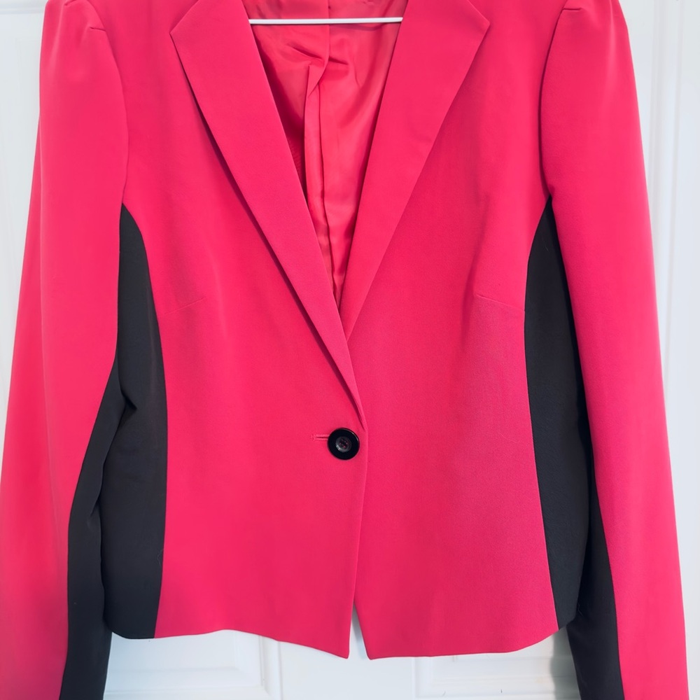 CASS Pink Long Sleeve Bolero Jacket - Size S Fully Lined Classy